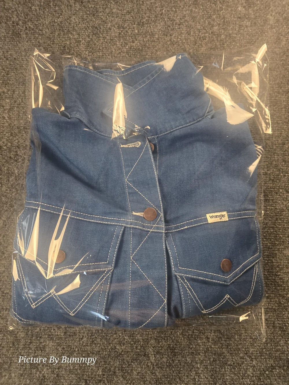 Wrangler Heritage Denim Crop Sport Jacket Size Medium - Picture 11 of 11